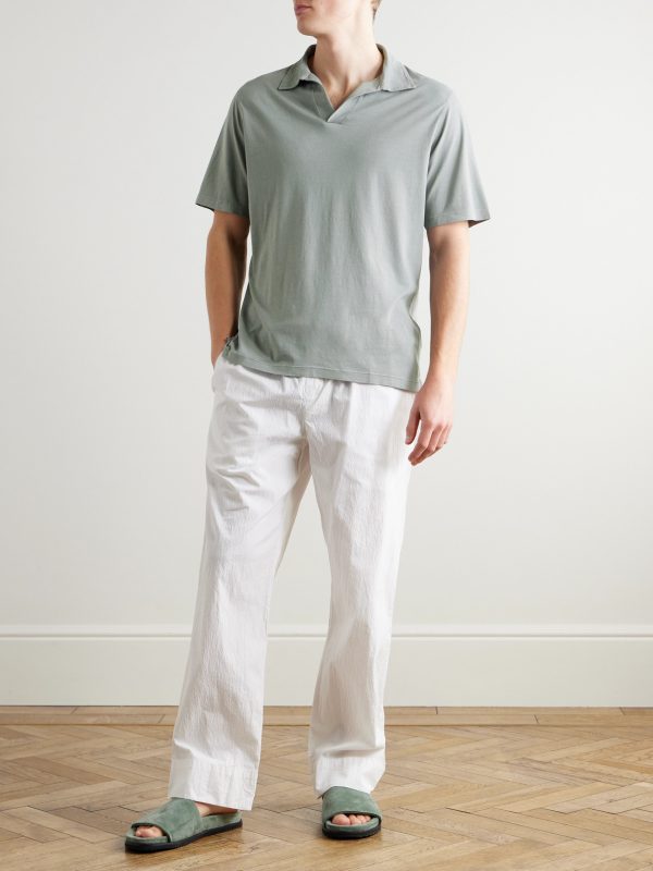 Lyocell and Cotton-Blend Polo Shirt - OU