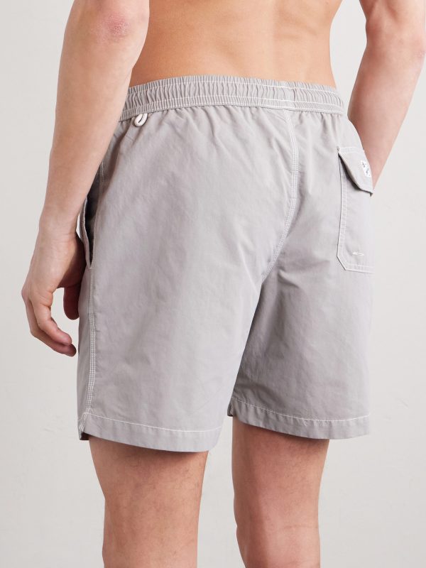 Slim-Fit Mid-Length Swim Shorts - BK Slim-Fit Mid-Length Swim Shorts - BK