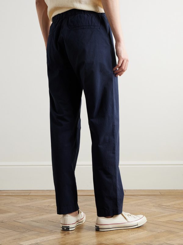 Joggy Straight-Leg Cotton-Twill Trousers - BK Joggy Straight-Leg Cotton-Twill Trousers - BK