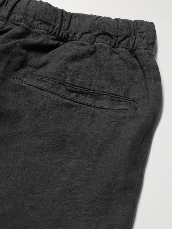 Joggy Straight-Leg Linen Drawstring Trousers - CU