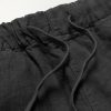 Joggy Straight-Leg Linen Drawstring Trousers - E1