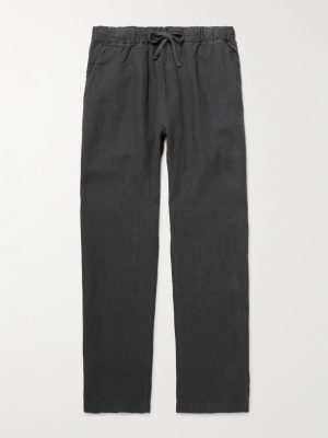 Joggy Straight-Leg Linen Drawstring Trousers Joggy Straight-Leg Linen Drawstring Trousers