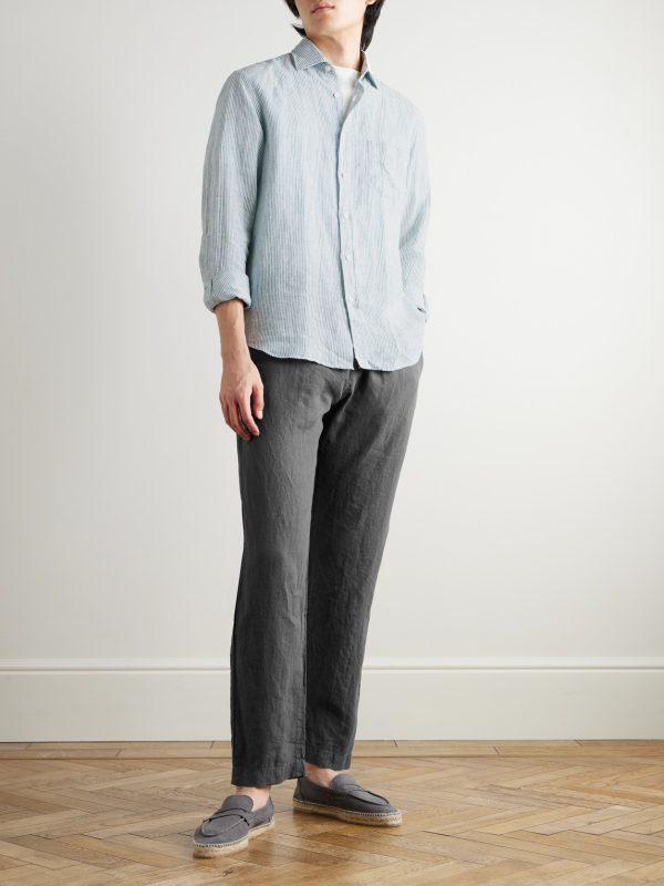 Joggy Straight-Leg Linen Drawstring Trousers - OU