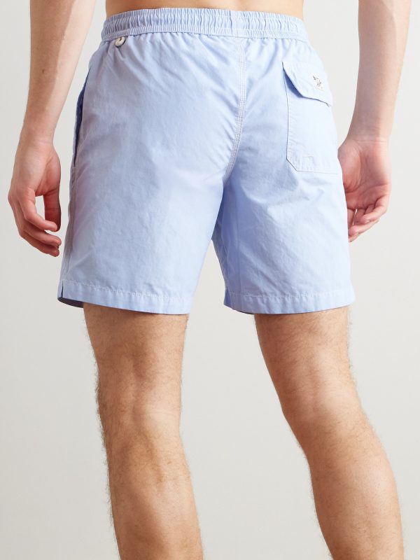 Slim-Fit Mid-Length Swim Shorts - BK Slim-Fit Mid-Length Swim Shorts - BK