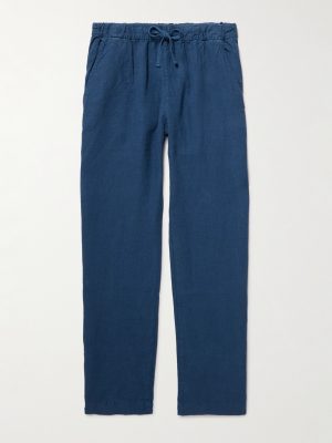 Joggy Straight-Leg Linen Drawstring Trousers Joggy Straight-Leg Linen Drawstring Trousers