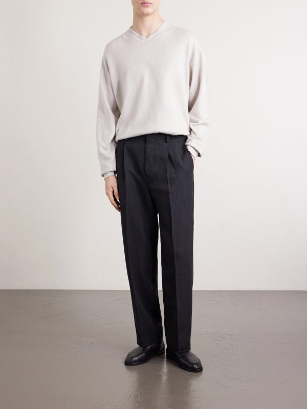 Linen and Cotton-Blend Sweater - OU Linen and Cotton-Blend Sweater - OU