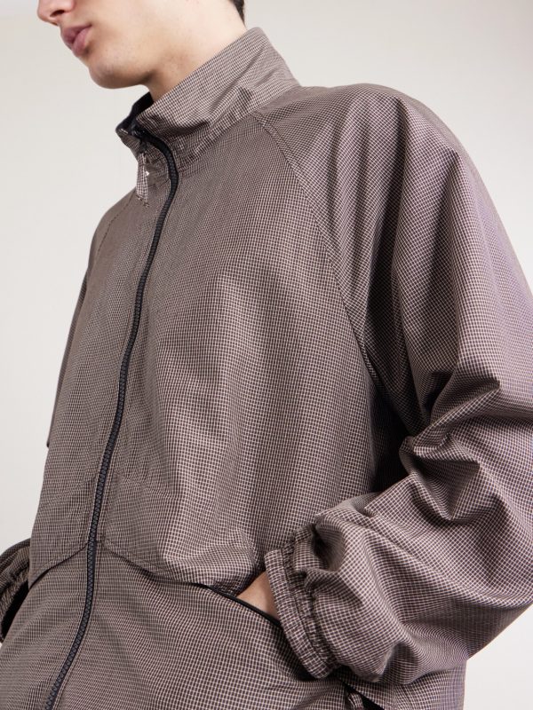 Reversible Checked Silk-Taffeta Jacket - CU