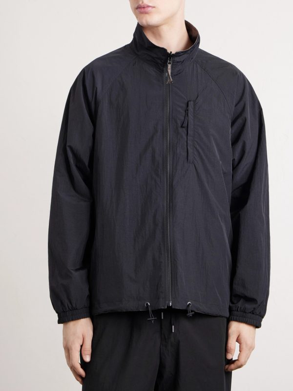 Reversible Checked Silk-Taffeta Jacket - E1