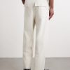 Wide-Leg Pleated Cotton-Twill Trousers - BK Wide-Leg Pleated Cotton-Twill Trousers - BK