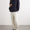 Wide-Leg Pleated Cotton-Twill Trousers - OU Wide-Leg Pleated Cotton-Twill Trousers - OU