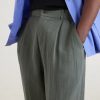 Wide-Leg Cotton and Linen-Blend Twill Trousers - CU Wide-Leg Cotton and Linen-Blend Twill Trousers - CU