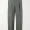 Wide-Leg Cotton and Linen-Blend Twill Trousers Wide-Leg Cotton and Linen-Blend Twill Trousers