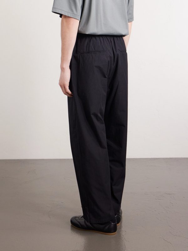 Wide-Leg Cotton-Blend Gabardine Drawstring Trousers - BK Wide-Leg Cotton-Blend Gabardine Drawstring Trousers - BK