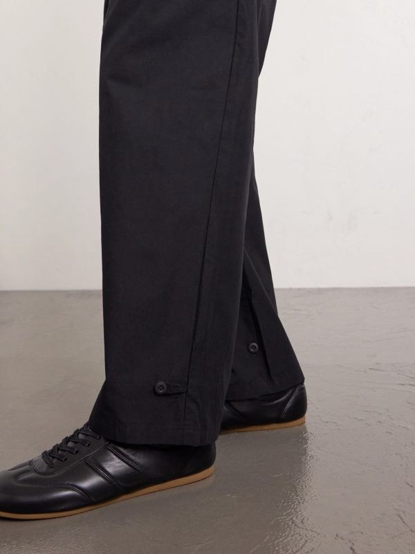 Wide-Leg Cotton-Blend Gabardine Drawstring Trousers - CU Wide-Leg Cotton-Blend Gabardine Drawstring Trousers - CU