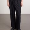 Wide-Leg Cotton-Blend Gabardine Drawstring Trousers - FR Wide-Leg Cotton-Blend Gabardine Drawstring Trousers - FR