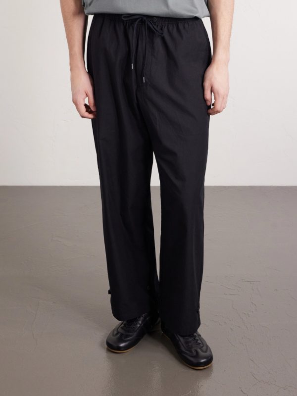 Wide-Leg Cotton-Blend Gabardine Drawstring Trousers - FR Wide-Leg Cotton-Blend Gabardine Drawstring Trousers - FR