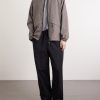 Wide-Leg Cotton-Blend Gabardine Drawstring Trousers - OU Wide-Leg Cotton-Blend Gabardine Drawstring Trousers - OU