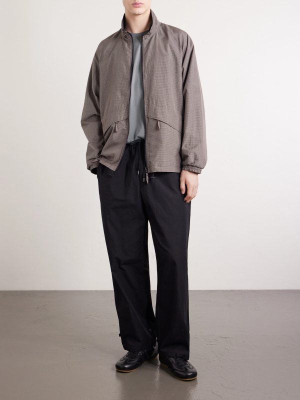 Wide-Leg Cotton-Blend Gabardine Drawstring Trousers - OU Wide-Leg Cotton-Blend Gabardine Drawstring Trousers - OU