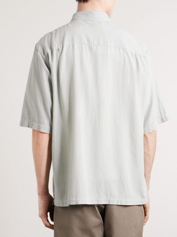 Cotton and Silk-Blend Shirt - BK Cotton and Silk-Blend Shirt - BK