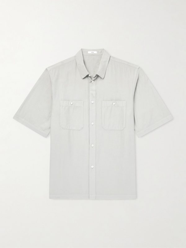 Cotton and Silk-Blend Shirt Cotton and Silk-Blend Shirt
