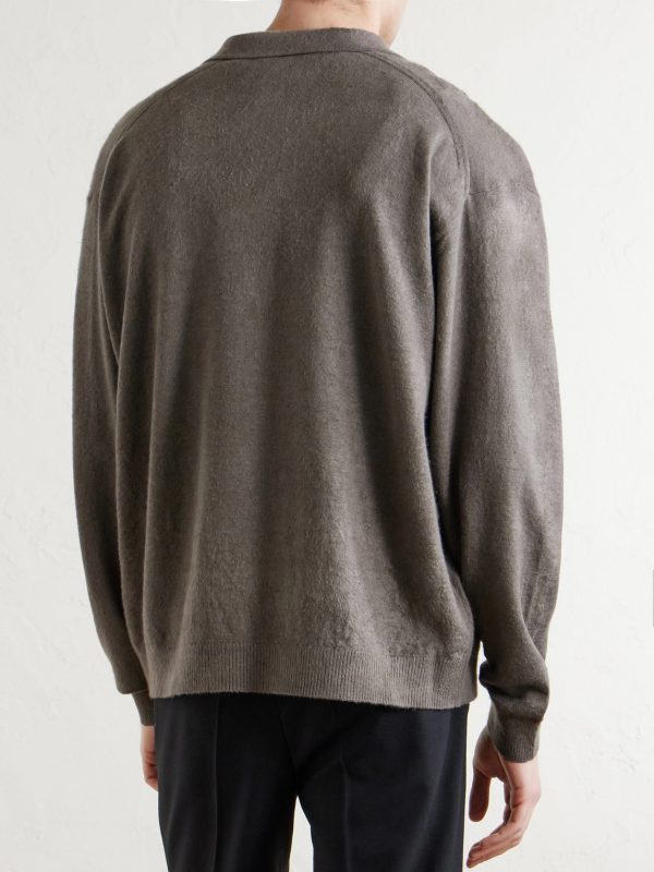 Linen and Cotton-Blend Half-Zip Polo Sweater - BK Linen and Cotton-Blend Half-Zip Polo Sweater - BK