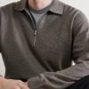 Linen and Cotton-Blend Half-Zip Polo Sweater - CU Linen and Cotton-Blend Half-Zip Polo Sweater - CU