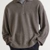 Linen and Cotton-Blend Half-Zip Polo Sweater - FR Linen and Cotton-Blend Half-Zip Polo Sweater - FR