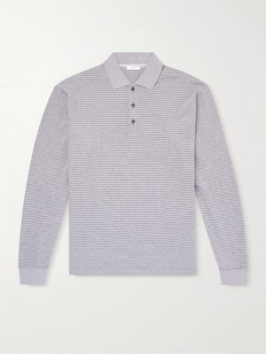 Striped Suvin Cotton-Jersey Polo Shirt Striped Suvin Cotton-Jersey Polo Shirt