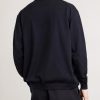 Cotton-Blend Polo Sweater - BK Cotton-Blend Polo Sweater - BK
