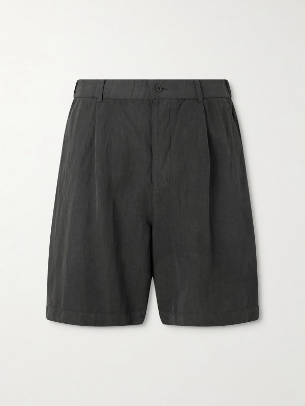 Wide-Leg Cotton and Linen-Blend Twill Shorts Wide-Leg Cotton and Linen-Blend Twill Shorts