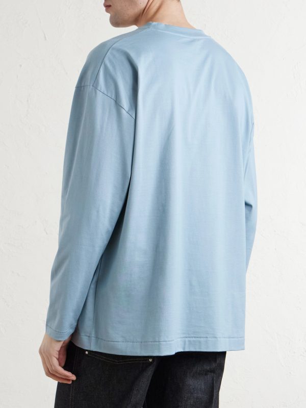 Suvin Cotton Long-Sleeved T-Shirt - BK