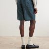 Wide-Leg Belted Shell Shorts - BK Wide-Leg Belted Shell Shorts - BK