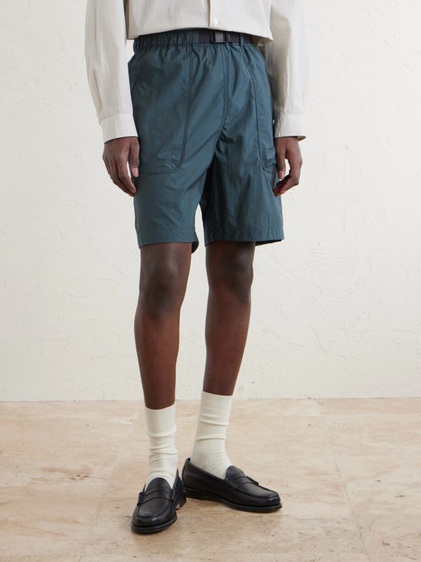 Wide-Leg Belted Shell Shorts - FR Wide-Leg Belted Shell Shorts - FR