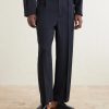 Straight-Leg Pleated Wool-Gauze Trousers - FR