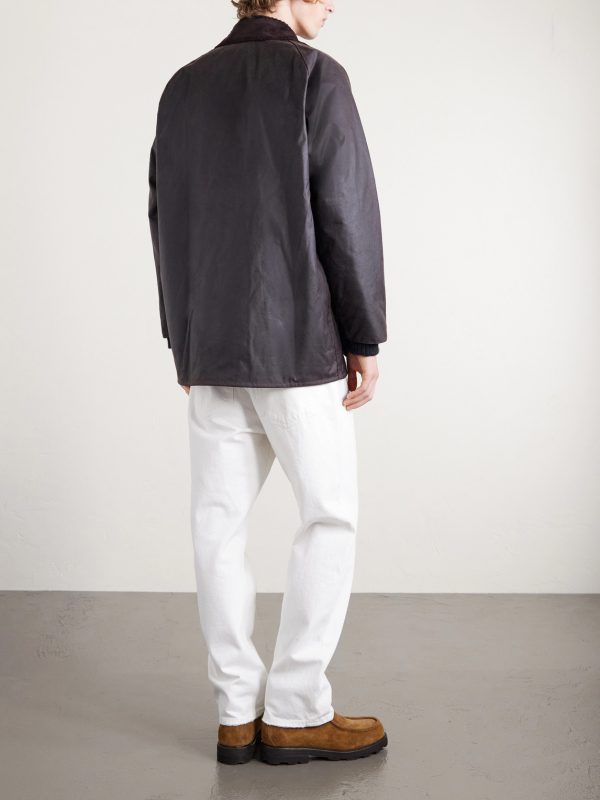 Beaufort Corduroy-Trimmed Waxed-Cotton Jacket - BK