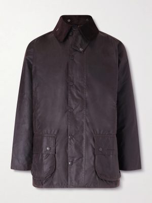 Beaufort Corduroy-Trimmed Waxed-Cotton Jacket Beaufort Corduroy-Trimmed Waxed-Cotton Jacket