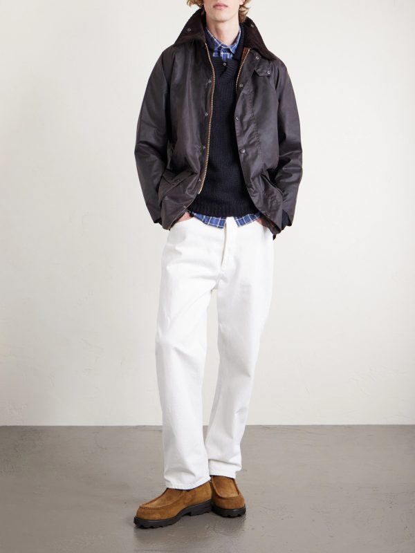 Beaufort Corduroy-Trimmed Waxed-Cotton Jacket - OU