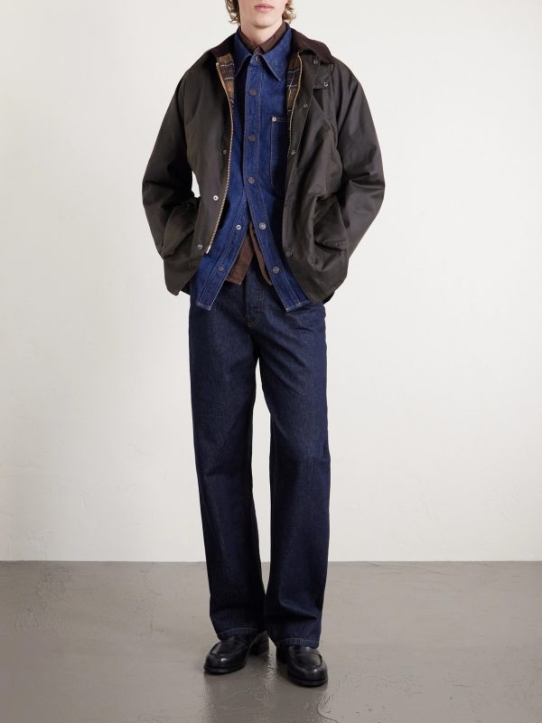 Bedale Corduroy-Trimmed Waxed Cotton Jacket - OU