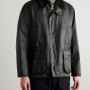 Bedale corduroy-trimmed waxed-cotton jacket - FR Bedale corduroy-trimmed waxed-cotton jacket - FR