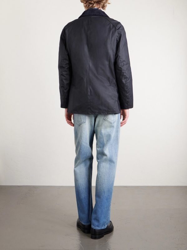 Ashby Corduroy-Trimmed Waxed-Cotton Jacket - BK Ashby Corduroy-Trimmed Waxed-Cotton Jacket - BK