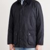 Ashby Corduroy-Trimmed Waxed-Cotton Jacket - FR Ashby Corduroy-Trimmed Waxed-Cotton Jacket - FR