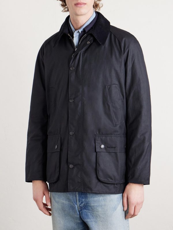 Ashby Corduroy-Trimmed Waxed-Cotton Jacket - FR Ashby Corduroy-Trimmed Waxed-Cotton Jacket - FR
