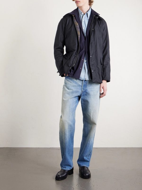 Ashby Corduroy-Trimmed Waxed-Cotton Jacket - OU Ashby Corduroy-Trimmed Waxed-Cotton Jacket - OU