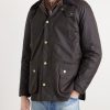 Ashby Corduroy-Trimmed Waxed-Cotton Jacket - FR