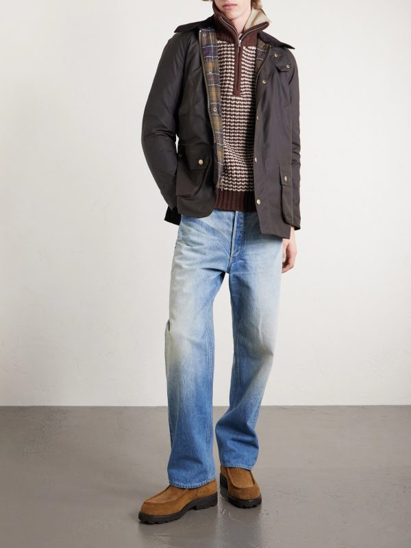 Ashby Corduroy-Trimmed Waxed-Cotton Jacket - OU