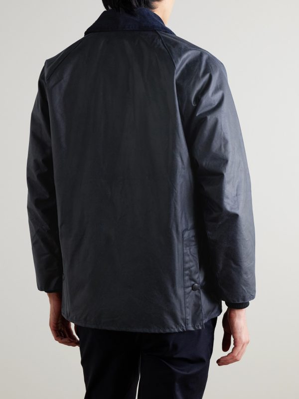 Bedale Corduroy-Trimmed Waxed-Cotton Jacket - BK Bedale Corduroy-Trimmed Waxed-Cotton Jacket - BK