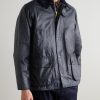 Bedale Corduroy-Trimmed Waxed-Cotton Jacket - FR Bedale Corduroy-Trimmed Waxed-Cotton Jacket - FR