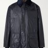 Bedale Corduroy-Trimmed Waxed-Cotton Jacket Bedale Corduroy-Trimmed Waxed-Cotton Jacket