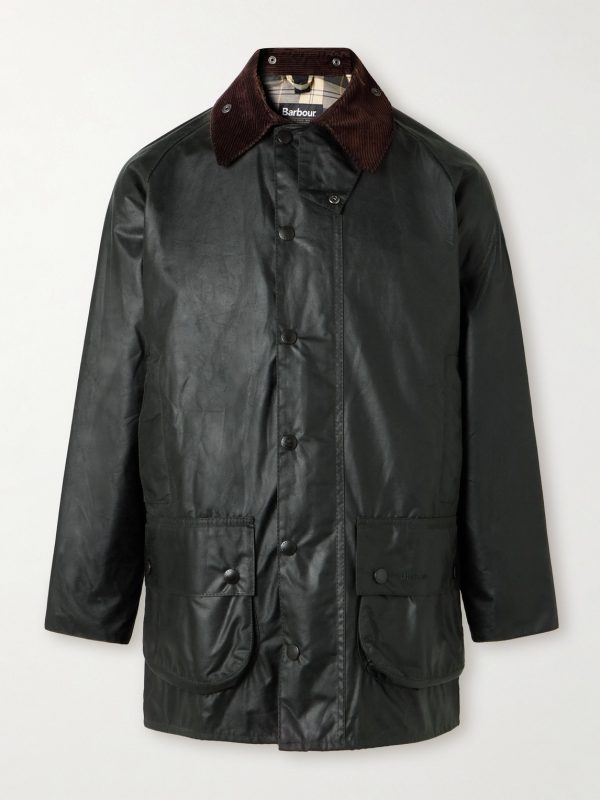 Beaufort Corduroy-Trimmed Waxed-Cotton Jacket Beaufort Corduroy-Trimmed Waxed-Cotton Jacket