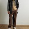 Beaufort Corduroy-Trimmed Waxed-Cotton Jacket - OU Beaufort Corduroy-Trimmed Waxed-Cotton Jacket - OU